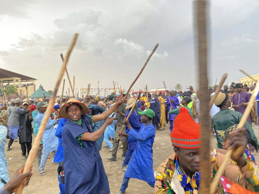 Fulani Tribals, sticks fight display