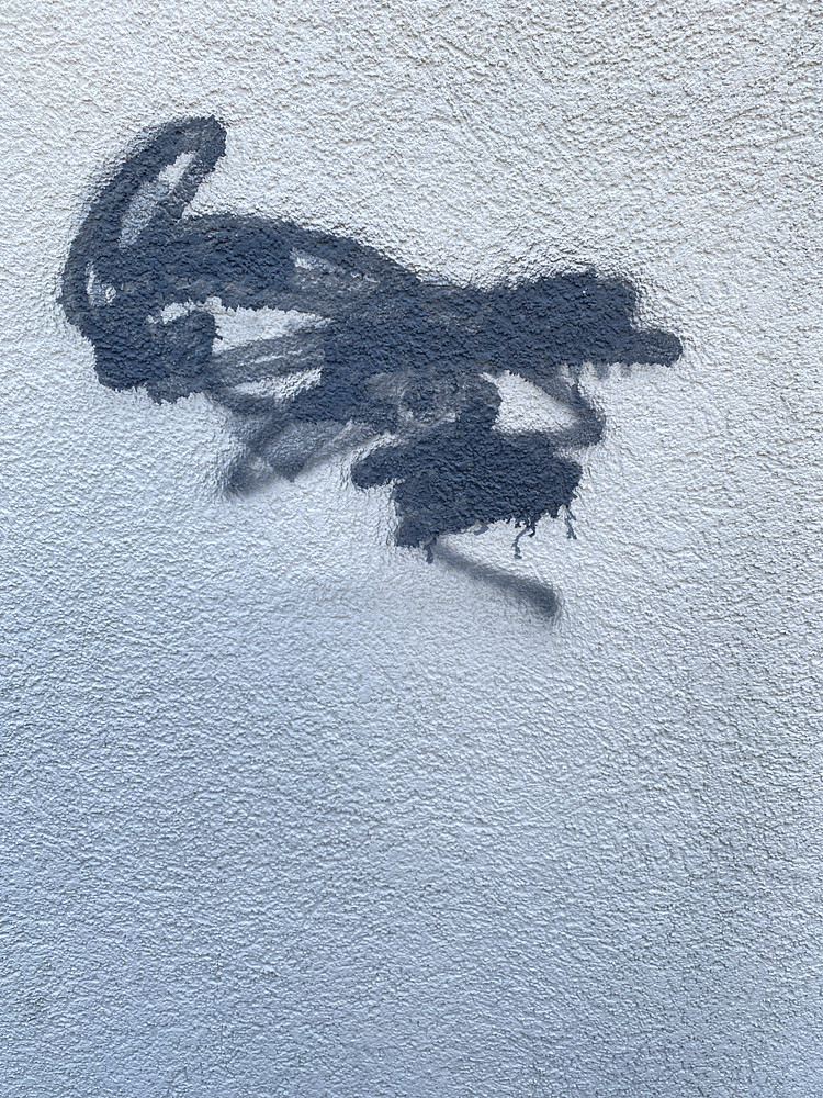 On gray 